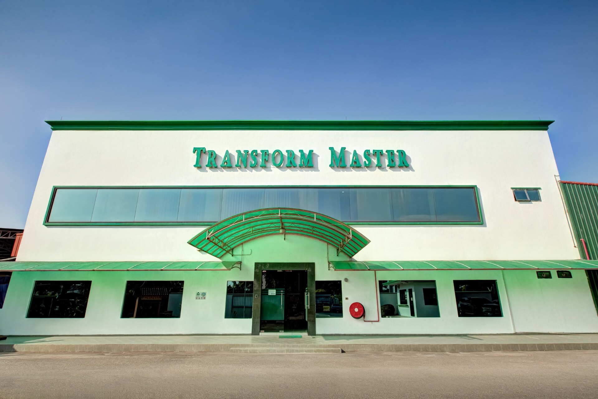 Front view of the Transform Master facility